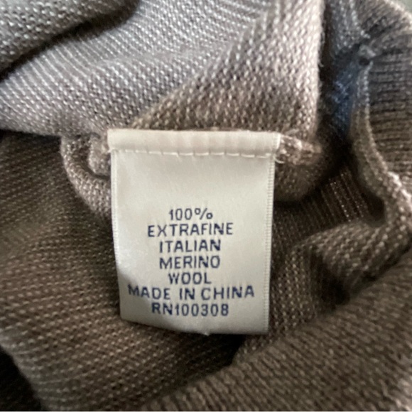 Peter Millar Needle Stretch 1/4 Zip Covered Placket Sweater Size XL Brown (P1) - Picture 9 of 9